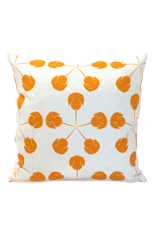 Horseshoe Crab Pillow in Sunny on Oyster Linen - Design No. Five