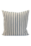 Painterly Stripe Pillow in Cape Cod Grey on Natural Linen - Design No. Five