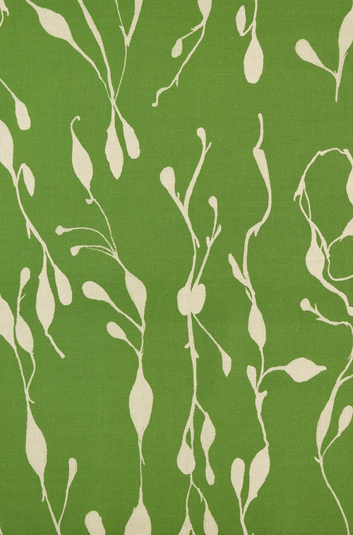 Seaweed XL in Leaf on Natural Linen - Design No. Five