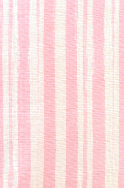 Painterly Stripe in Seashell Pink on Oyster Linen - Design No. Five