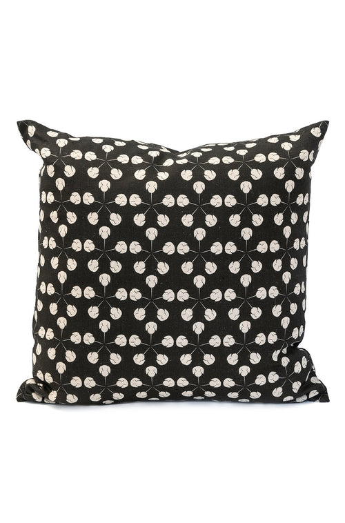 Horseshoe Crab Pillow in Black on Natural Linen - Design No. Five