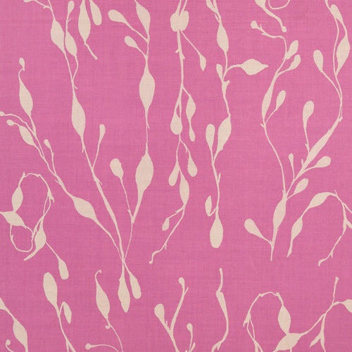 Seaweed XL Raspberry on Natural Linen - Design No. Five