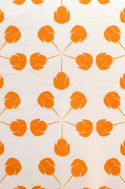 Horseshoe Crab in Sunny on Oyster Linen - Design No. Five